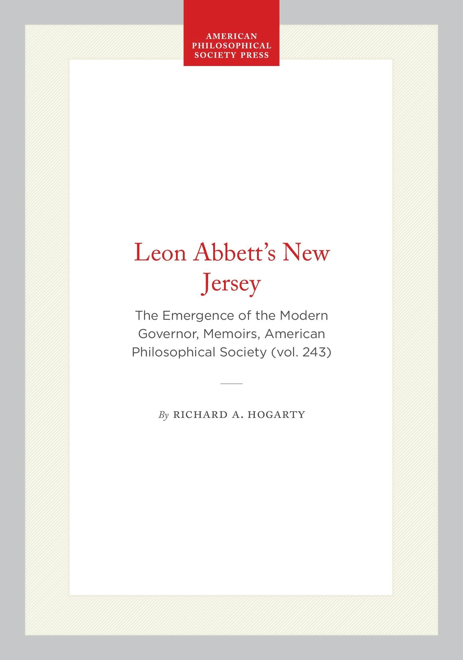 Book cover image for Leon Abbett's New Jersey ISBN: 9780871693259